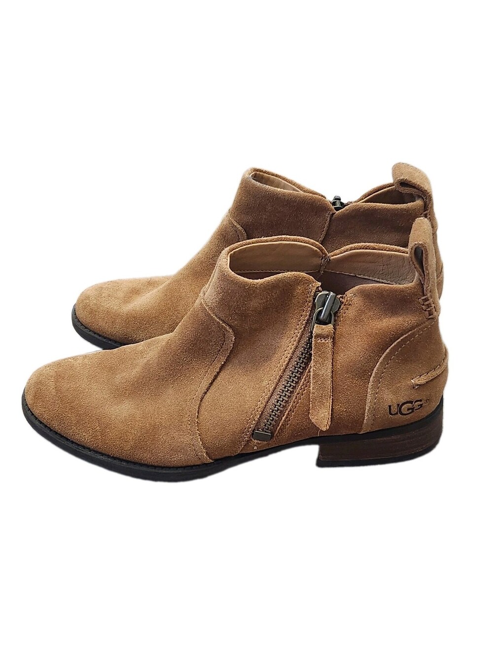 UGG Aureo II Suede Ankle Boot Booties Chestnut/Tan | Women's Size 8.5
